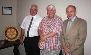 John Taylor with President Lindsay Wilkinson and Willie Bell who gave the Vote of Thanks
